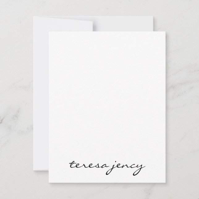 Elegant Minimalist Navy Blue Desk Design Card (Front)