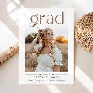 Elegant Minimalist Nursing Photo Graduation Party Postcard
