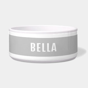 Elegant Minimalist Personalised Grey Pet