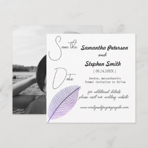 Elegant minimalist photo of abstract sheet save t the date