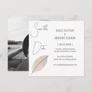 Elegant minimalist photo of abstract sheet save th the date