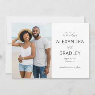 Elegant Minimalist Photo Save The Date