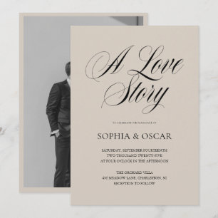  Elegant Minimalist Photo Wedding  Invitation