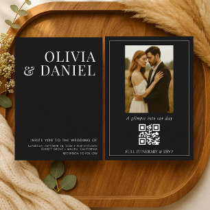Elegant Minimalist Photo Wedding Invitation