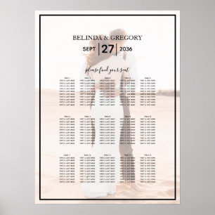 Elegant Minimalist Photo Wedding Seating Chart