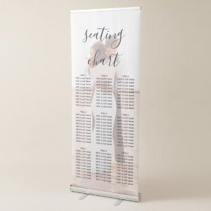 Elegant Minimalist Photo Wedding Seating Chart Retractable Banner