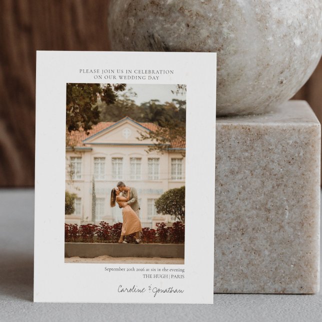Elegant Minimalist Photo Wedding Website RSVP Chic Invitation (Creator Uploaded)