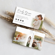 Elegant Minimalist Photography Business Card
