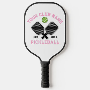 Elegant Minimalist Pickleball Monogram Design Paddle