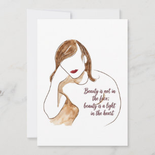 Elegant Minimalist Portrait with Quote Invitation