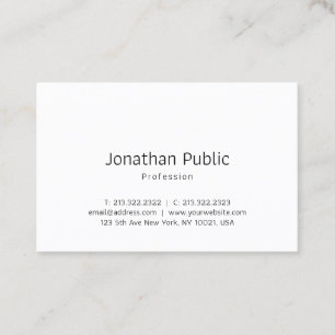 Elegant Minimalist Professional Classic Template Business Card