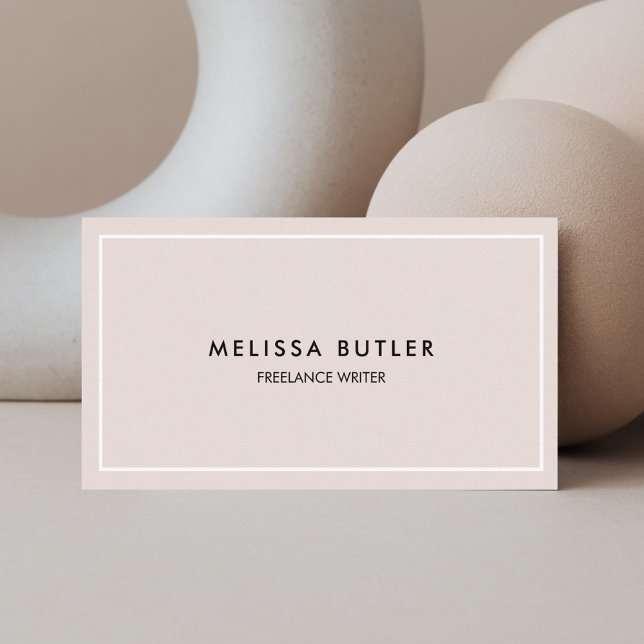 Elegant Minimalist Professional Light Beige Business Card (Creator Uploaded)
