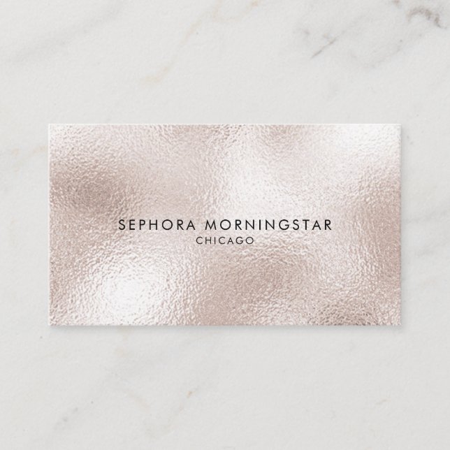 Elegant Minimalist Professional Modern Frost Opal Business Card (Front)