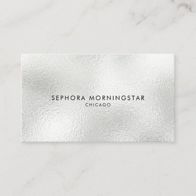 Elegant Minimalist Professional Modern Frost Opal Business Card (Front)
