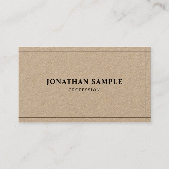 Elegant Minimalist Professional Modern Plain Luxe Business Card (Front)