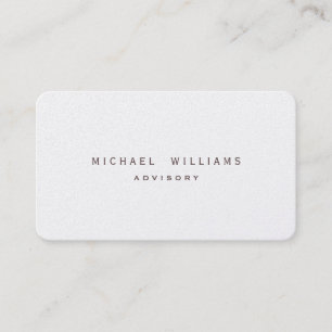 ELEGANT MINIMALIST PROFESSIONAL PAPER PLATINUM BUSINESS CARD