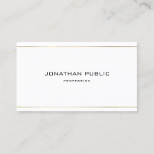 Elegant Minimalist Professional Plain Luxury Gold Business Card