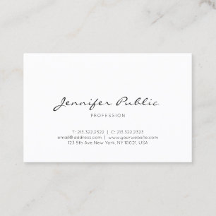 Elegant Minimalist Professional Simple Plain Business Card