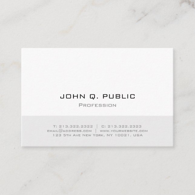 Elegant Minimalist Professional Simple Template Business Card (Front)