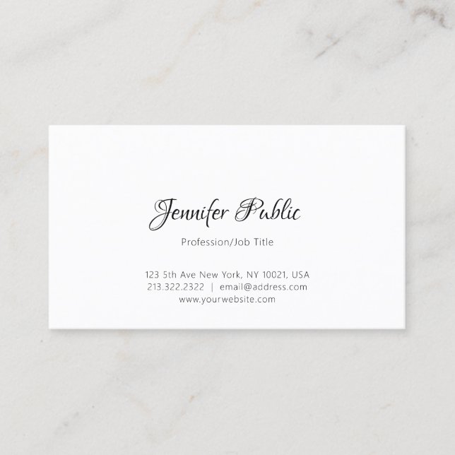 Elegant Minimalist Professional Template Modern Business Card (Front)