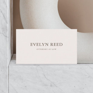 Elegant Minimalist QR Code Soft Beige Business Card