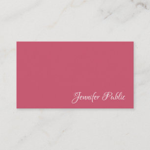 Elegant Minimalist Red Template Modern Simple Business Card