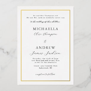 Elegant Minimalist Refined Wedding Invitation