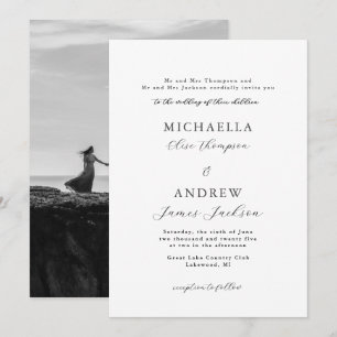 Elegant Minimalist Refined Wedding Invitation