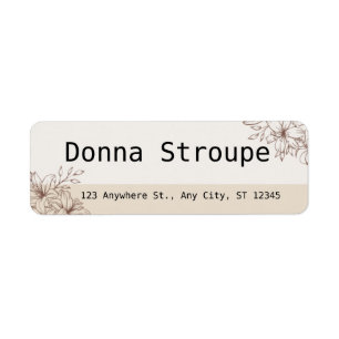 Elegant minimalist return address label