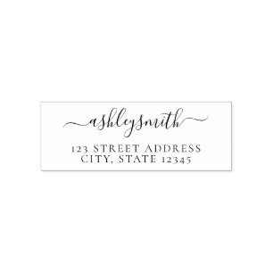 Elegant Minimalist Return Address Self-inking Stamp