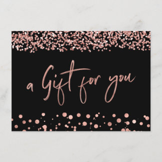 Elegant Minimalist Rose Gold Gift Certificates Invitation