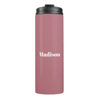 Elegant Minimalist Rose Gold White Name