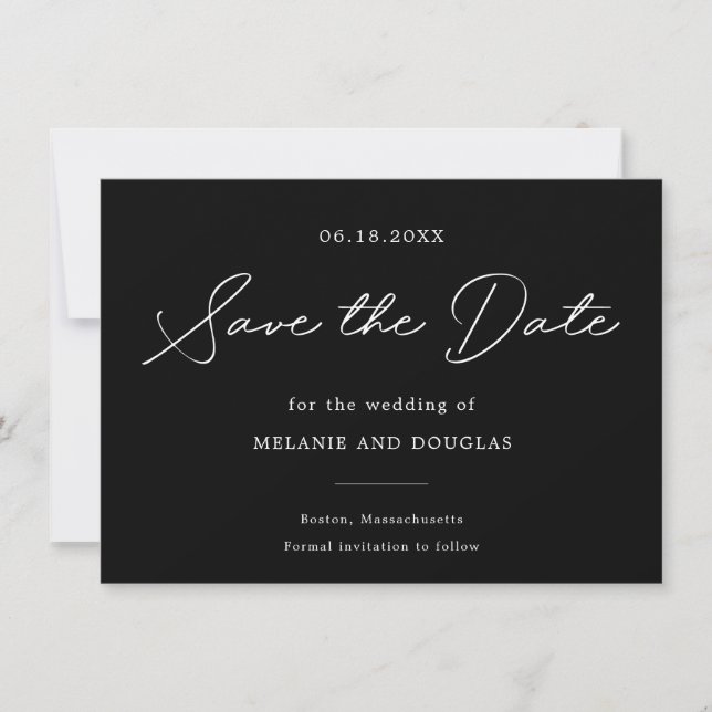 Elegant Minimalist Save the Date (Front)