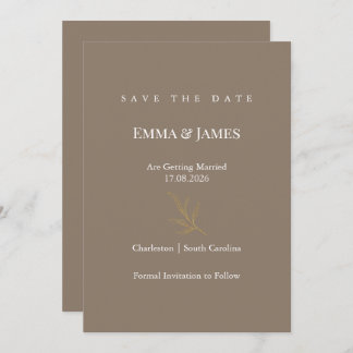 Elegant Minimalist Save the Date Card | Modern