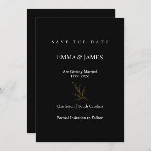 Elegant Minimalist Save the Date Card   Modern