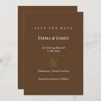 Elegant Minimalist Save the Date Card | Modern