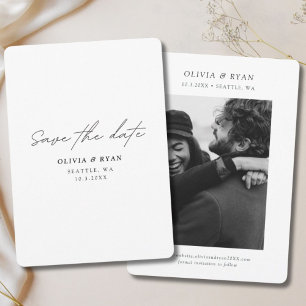 Elegant Minimalist Save the Date Invitation