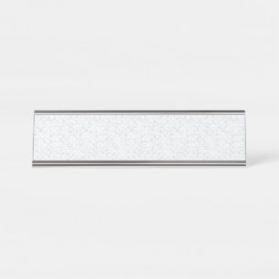 Elegant Minimalist School Pattern Desk Name Plate