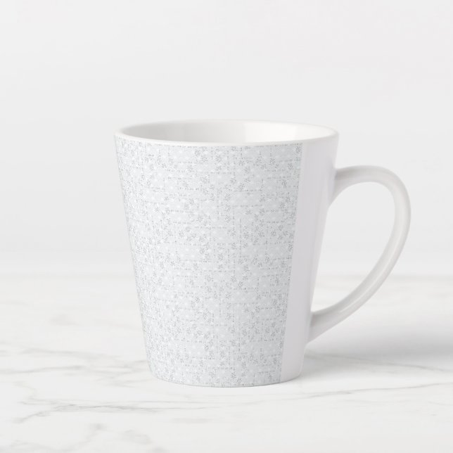 Elegant Minimalist School Pattern Latte Mug (Right)