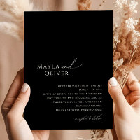 Elegant Minimalist Script | Black Wedding