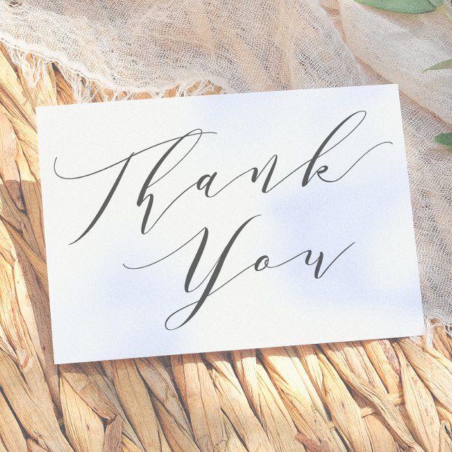 Elegant Minimalist Script Calligraphy Thank You Card (Creator Uploaded)