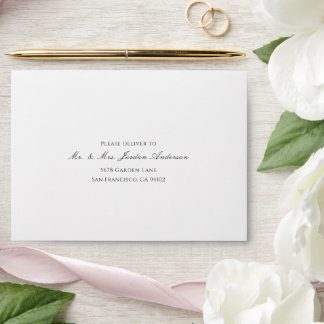 Elegant Minimalist Script Custom Address Envelope