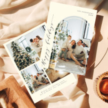 Elegant Minimalist Script Happy Holidays 5 Photo