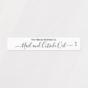 Elegant Minimalist Script Nail Oil Beauty Custom