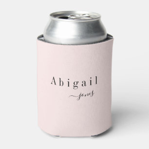 Elegant Minimalist Script Name Personalised Can Cooler