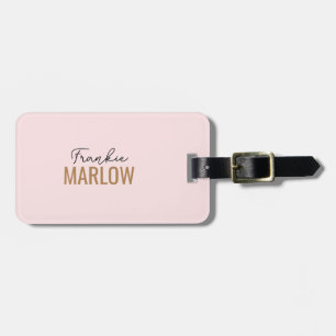 Elegant Minimalist Script Name Personalised  Luggage Tag