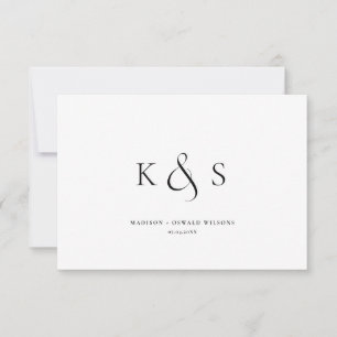 Elegant Minimalist Script Wedding gratitude Thank You Card