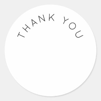 Elegant Minimalist Simple Baby Shower Thank You Classic Round Sticker