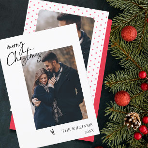 Elegant Minimalist Simple Merry Christmas Photo