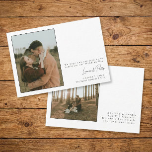 Elegant Minimalist Simple Photo Wedding Invitation
